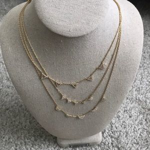 Stella & Dot pave chevron necklace